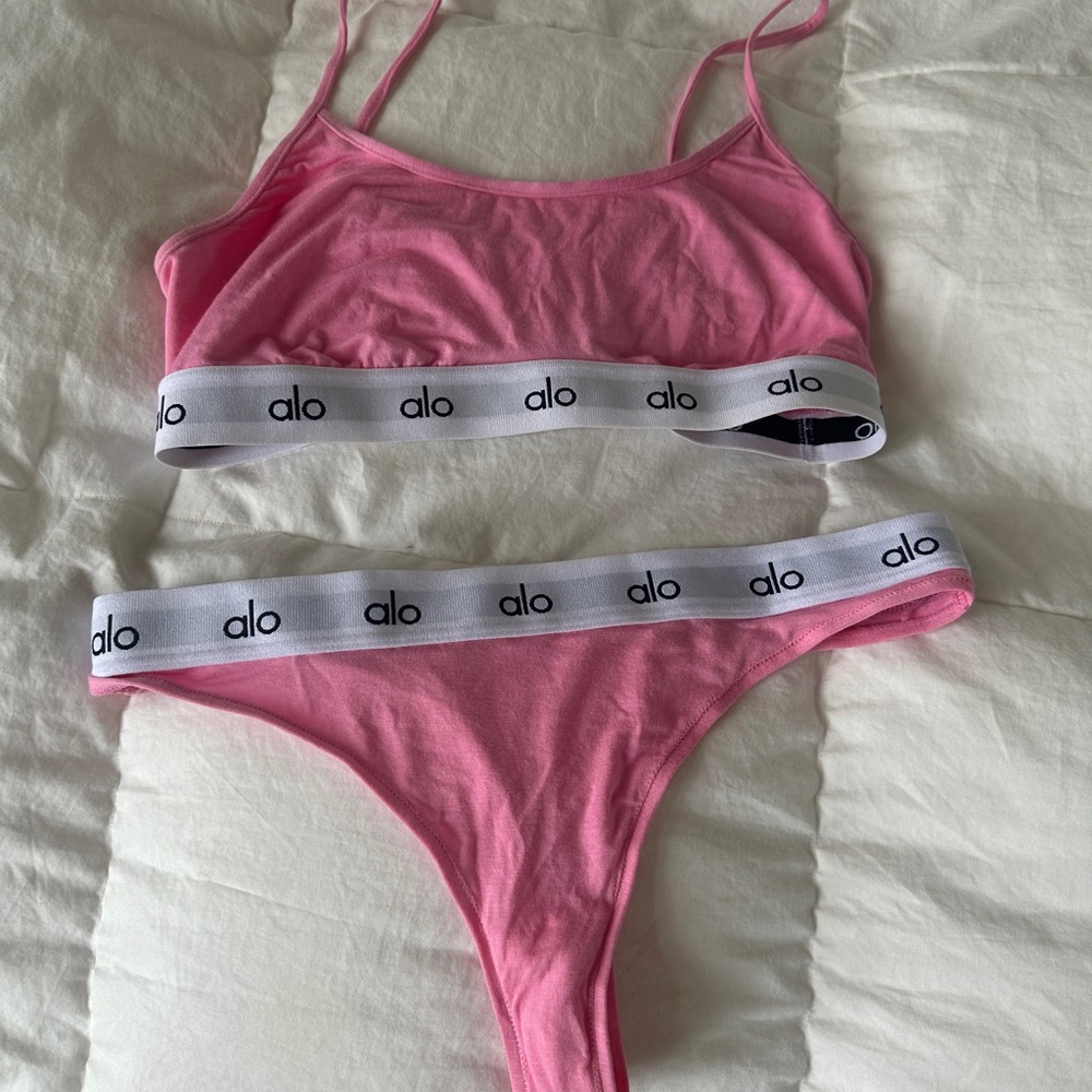 ALO Yoga Pink Intimates Set